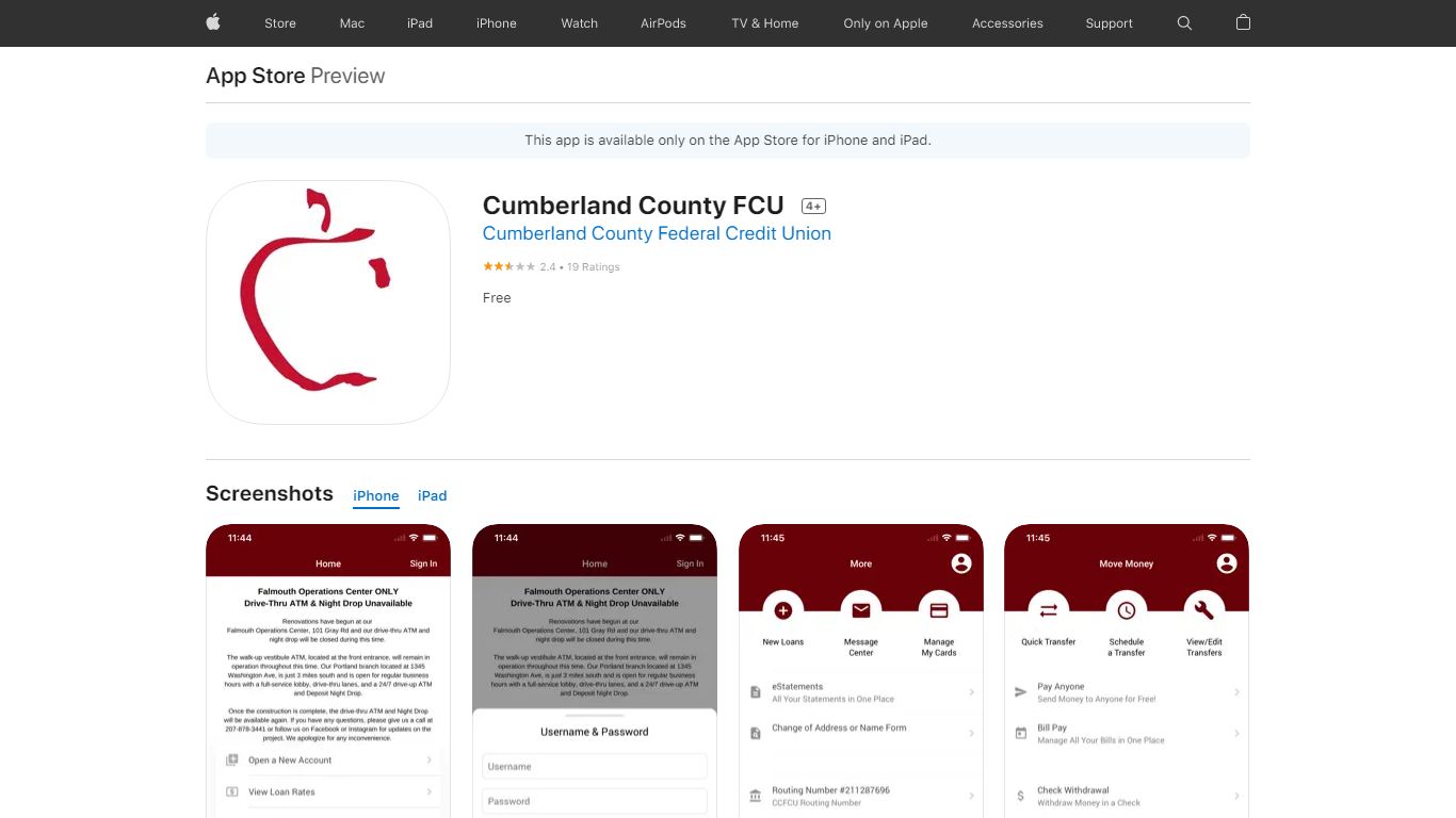 ‎Cumberland County FCU on the App Store